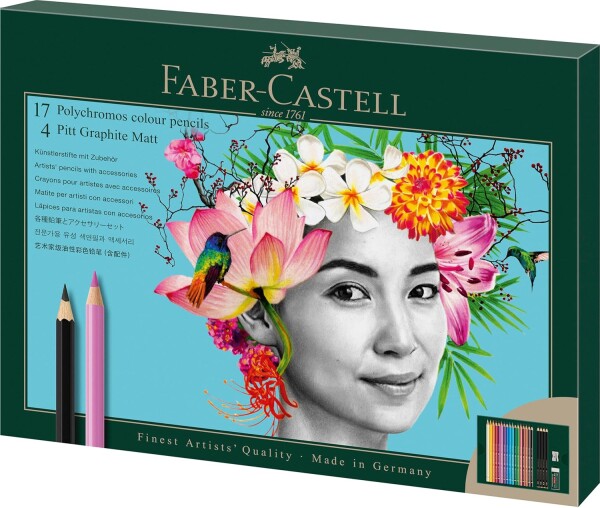 Faber-Castell Faber-Castell, 210052, kreativní sada Polychromos & Pitt Graphite Matt s příslušenstvím, 23 ks