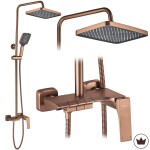 REA - Sprchový set PREMIUM JOE Brush Gold REA-P4409