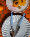 SABRE PARIS Čajová lžička Bistrot Brillant – Pastel Blue, modrá barva, kov, plast