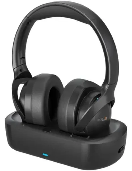 Technaxx TX-350 černá / Bezdrátová sluchátka k TV / Bluetooth 5.4 / mikrofon / dosah 10 m / 30 h (5335)