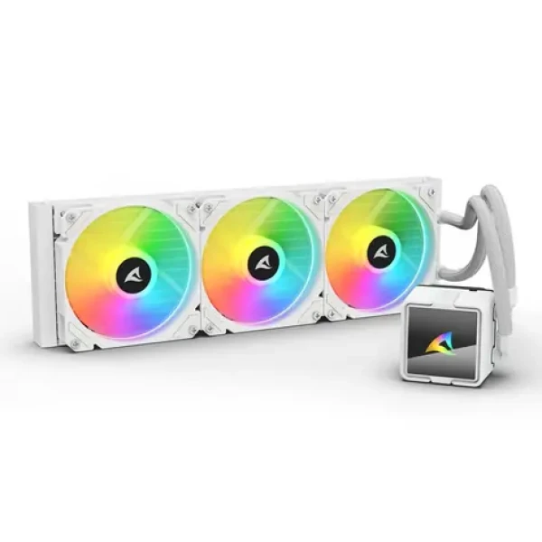 Sharkoon S60 ARGB bílá / 3x 120mm / 34.3 dB @ 2000 RPM / 83.44 CFM / AMD + Intel (4044951044955)