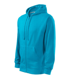 Trendy Zipper mikina pánská tyrkysová L