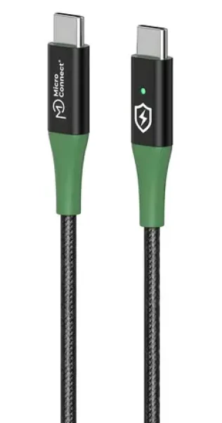 MicroConnect Smart Charge USB-C (M) - USB-C (M) černá / Nabíjecí kabel / 1 m / 480 Mbit/s (MC-SMART USB-C-C-01)