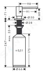 AXOR - Uno Dávkovač saponátu, 500 ml, chrom 42818000