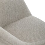 Židle jídelní a konferenční, krémová látka, černé kovové nohy, otočný mechanismus