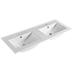 MEREO - Mailo, koupelnová skříňka s keramickým umyvadlem 121 cm, bílá, chrom madlo CN518