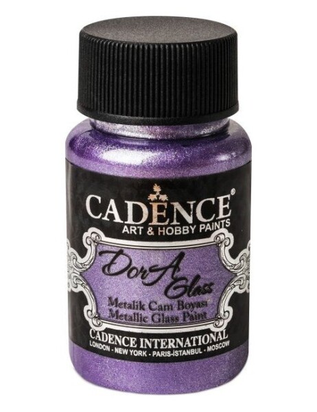 Metalická barva na sklo Cadence Dora Glass, 50 ml - amethyst, ametystová
