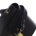 Menší moderní kožená kabelka Klarisima, černá