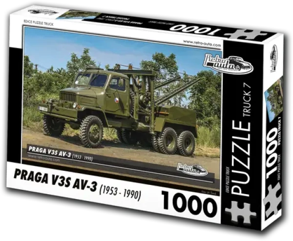 RETRO-AUTA Puzzle TRUCK č.7 Praga V3S AV-3 (1953-1990)
