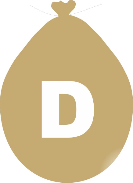 Balónek písmeno D zlaté balonky.cz Balónek písmeno D zlaté balonky.cz