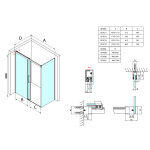 GELCO FONDURA Obdélníkový sprchový kout 1400x1000 čiré sklo, GF5014-GF5001 GF5014-GF5001