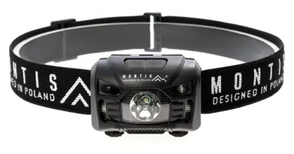 Montis MT001 černá / Čelová svítilna / LED / 3 W / 1200 mAh / USB nabíjení / pohybový senzor (MT001)
