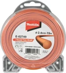 Makita E-02749 Struna nylonová kulatá 2.4mm 15m oranžová (E-02749)
