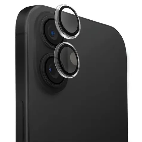 Uniq Optix Clear černá / Ochranné sklo na čočku fotoaparátu / iPhone 16, 16 Plus / s aplikátorem