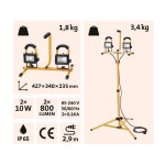 Reflektor LED, 2x2700lm, se stojanem 180cm 43282