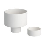 Storefactory Porcelánový svícen LIAVED White, bílá barva, porcelán