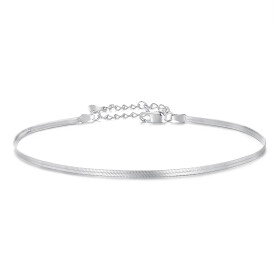 Elenys stříbrný pozlacený řetízek na nohu – hladký lesk elegance 18K bílé zlato