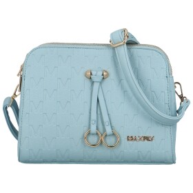 Trendy dámská koženková crossbody MaxFly Maira, světle modrá