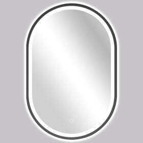 CERANO - Koupelnové LED zrcadlo Alto, kovový rám - černá matná - 40x60 CER-NT8144G-40X60
