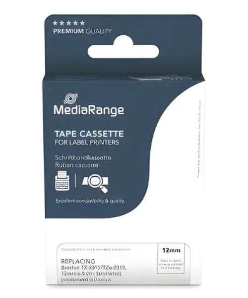MediaRange kompatibilní páska Brother TZ-231S/TZe-231S / Páska do štítkovače / bílá / černý tisk / 12 mm / 4 m (MRBTZ231S)