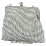 Luxusní dámské psaníčko Moon Jilani, stříbrné