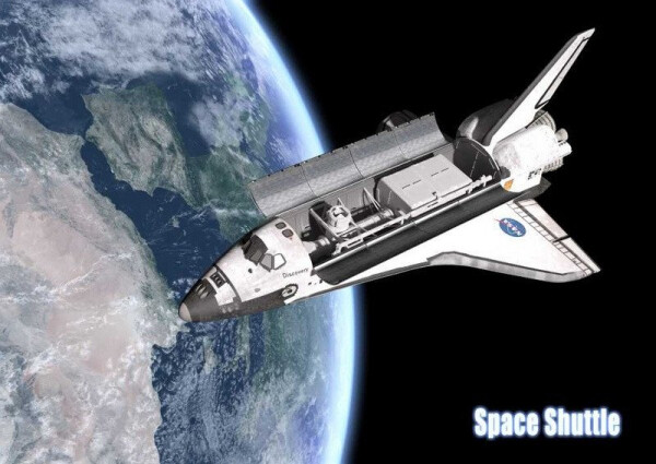 Pohlednice 3D Space shuttle