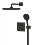 GROHE - Sprchový set s termostatem pod omítku, s tělesem, 25x25 cm, 2 proudy, matná černá 348822430