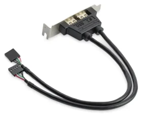 StarTech Slot Plate adaptér 2x USB-A šedá / Adaptér / IDC / USB 2.0 (USBPLATELP)