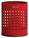 ALDA Officer červená / Odpadkový koš / 7 l / děrovaný / lakovaná ocel