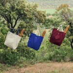 HAY Bavlněná taška Tote Bag Medium Grey, krémová barva, textil
