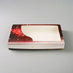 Cake star vanoční krabice "vanoční koule" červená velká s laminací 36x22x5cm