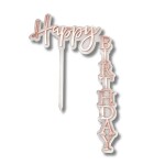 Dortisimo Zápich do dortu růžovo-zlatý Happy Birthday