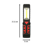 Dílenská svítilna 3 v 1 USB COB magnet dobíjecí 1200 mAh 200 lm