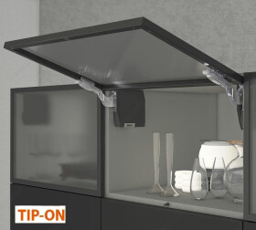 Blum Sada Aventos HK-S ALU Tip-On mechanismus: silný, krytka: šedá tmavá (BLAHKS_36)