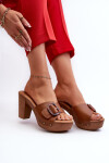 Dámské klínové sandály s prstencem hnědé Betinna 36