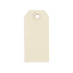 1000 x Papírové visačky 80 x 38 mm, béžové, Ø očka 5 mm, bez drátku