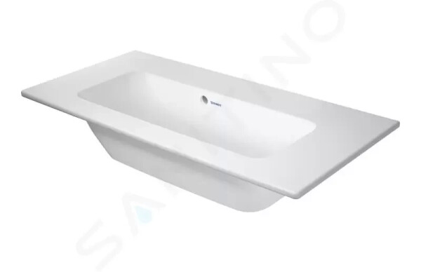 DURAVIT - ME by Starck Nábytkové umyvadlo Compact, 830x400 mm, s WonderGliss, matná bílá 23428332601