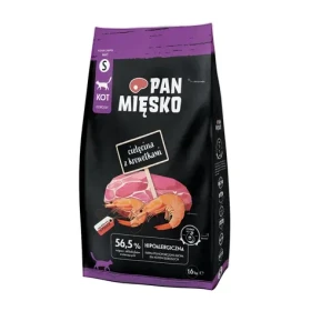 PAN MIĘSKO Granule telecí s krevetami S / 1,6 kg / bez lepku / pro dospělé kočky