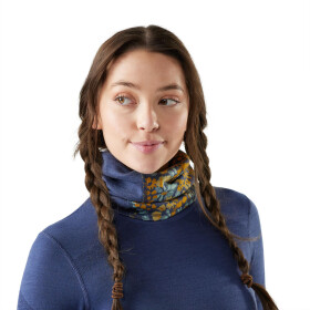 SMARTWOOL Thermal Merino Colorblock Neck Gaiter, Nightfall Blue Floral univerzální