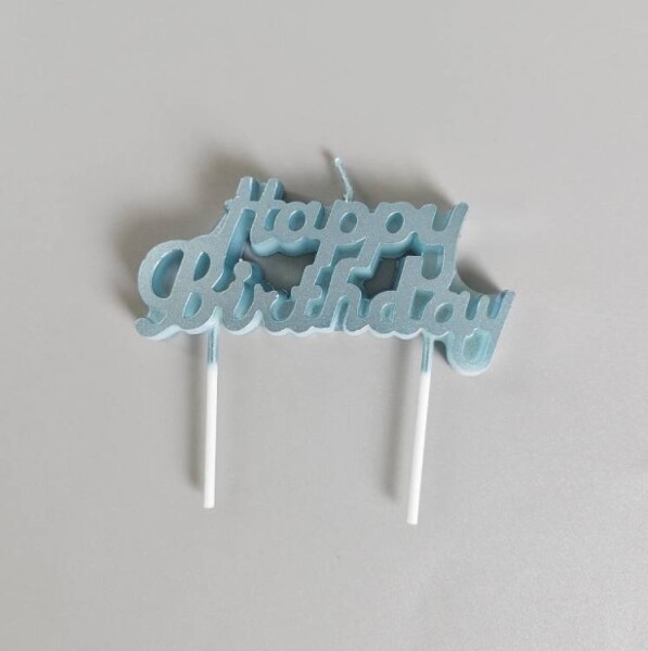 Dortisimo Svíčka Happy Birthday modrá