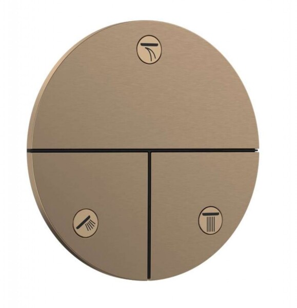 HANSGROHE - ShowerSelect Comfort Ventil pod omítku, pro 3 spotřebiče, kartáčovaný bronz 15558140