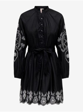 Černé dámské košilové šaty výšivkou ONLY Flo dámské