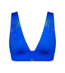 SUMMER TROPICS - Podprsenka na plavky s polstrováním a hlubokým výstřihem Triumph BLUE COMBINATION 36D