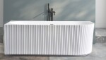 Erga Marina, rohová volně stojící vana 150x75 cm + odtoková zátka, levá, bílá lesklá, ERG-MARINA-150075L-WH-WH