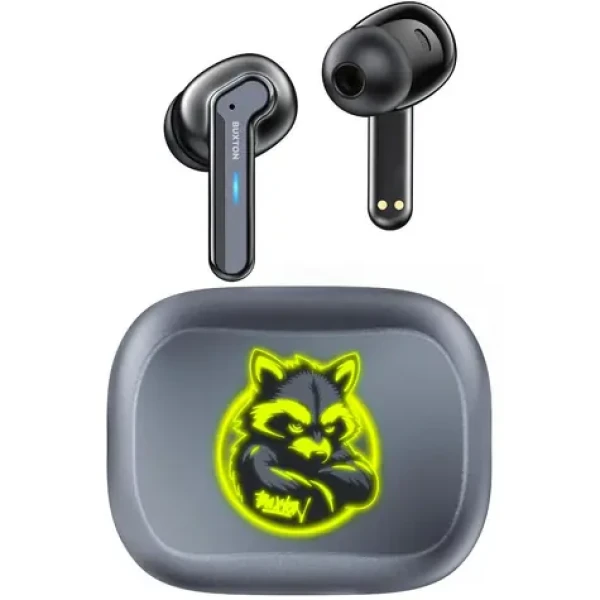 Buxton BTW 8200 RACCOON šedá / bezdrátová sluchátka / mikrofon / Bluetooth 5.4 / ANC / IPX6 (8590669377961)