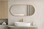 Erga Oval, oválné zrcadlo 60x90cm, zlatý rám, ERG-V01-OVAL-6090-GD