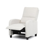 TV a relaxační křeslo, manuální polohování push back, potah manšestrová béžová látka