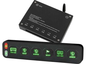 Ovládací panel se spínači pro 6 spotřebičů do karavanu L296A