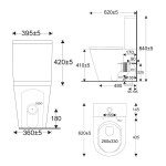 Mereo WC kombi, vario odpad, kapotované, Smart Flush RIMLESS, keramické, vč. sedátka VSD91T2