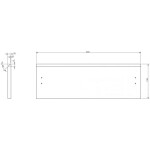 MEXEN - Orio čelo pro koupelnovou skříňku 60 x 20, šedý mat 91A10-0600-235-1-62
